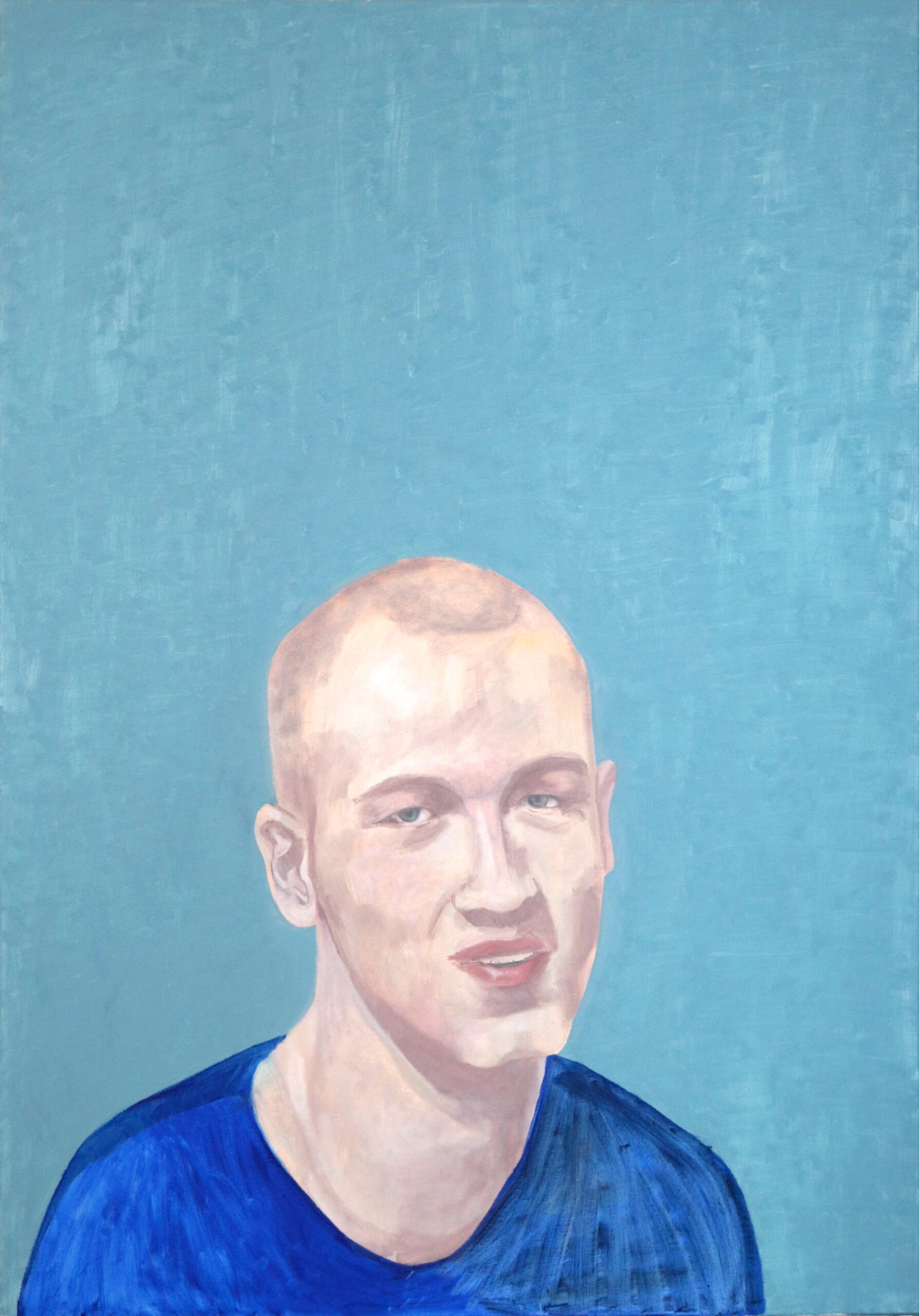 Portrait of a gamer I, oil on canvas, 100×60 cm