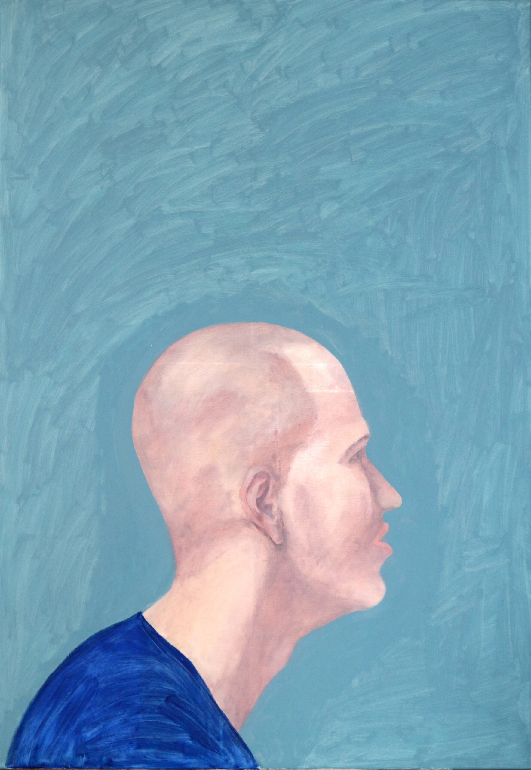 Portrait of a gamer II, oil on canvas, 100×60 cm