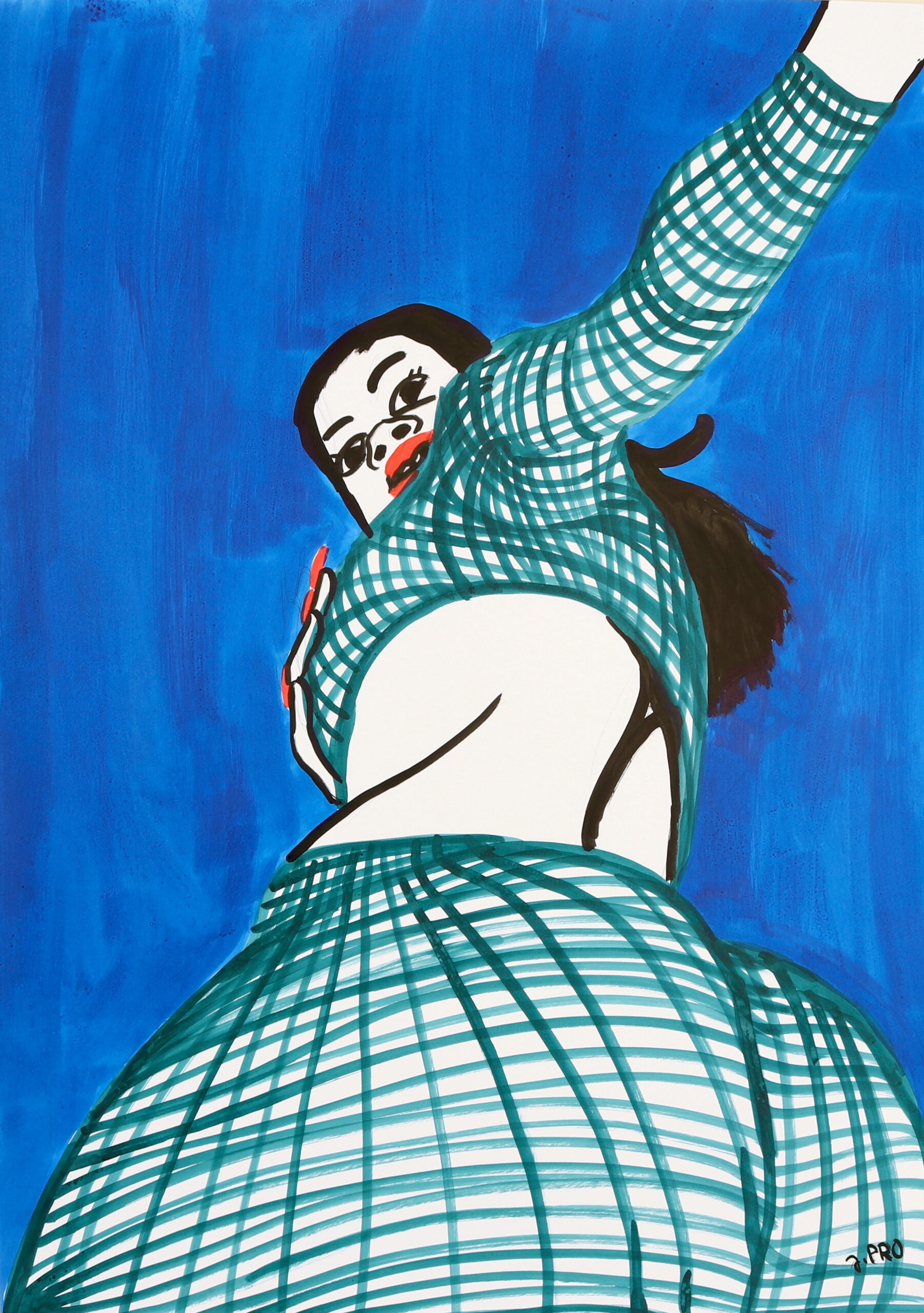 Riri, ink on paper, 101×72 cm