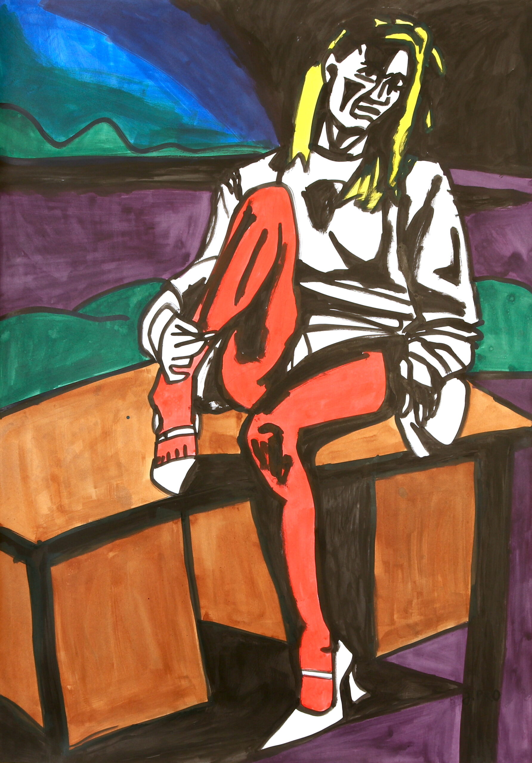 Silvie, ink on paper, 101×72 cm