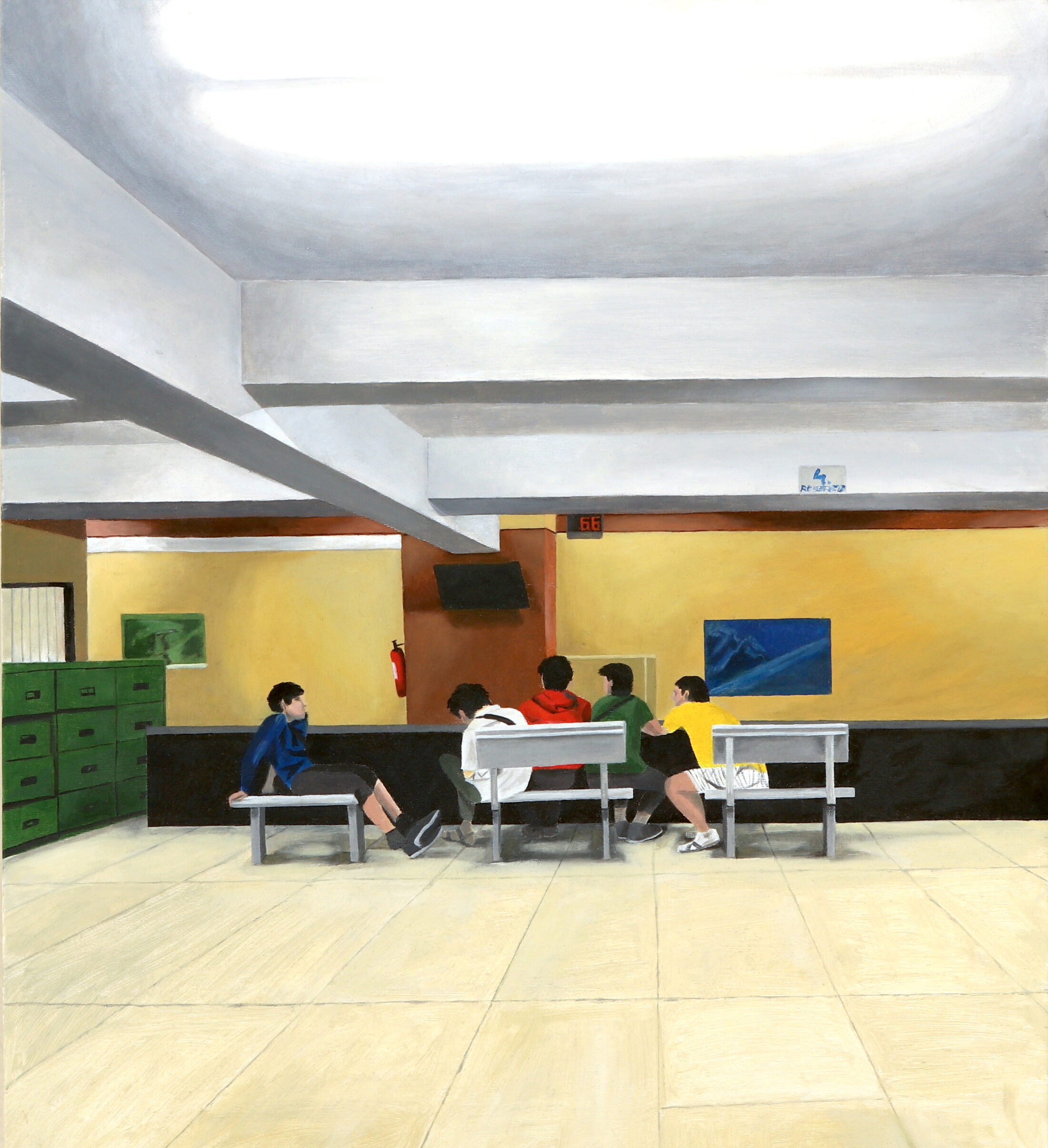 Tourist office, oil on canvas, 70×60 cm 