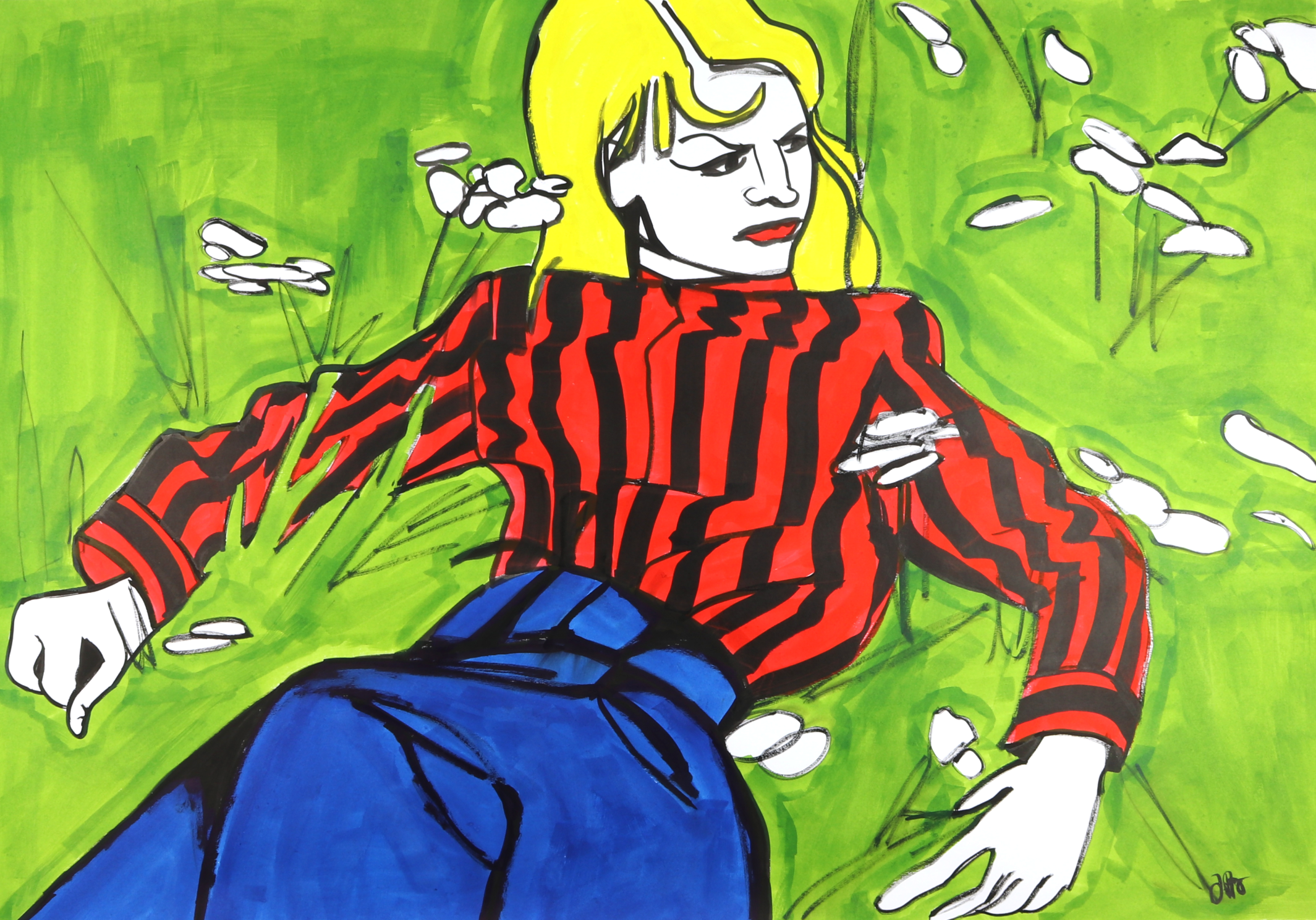 Vivienne, ink on paper, 101×72 cm