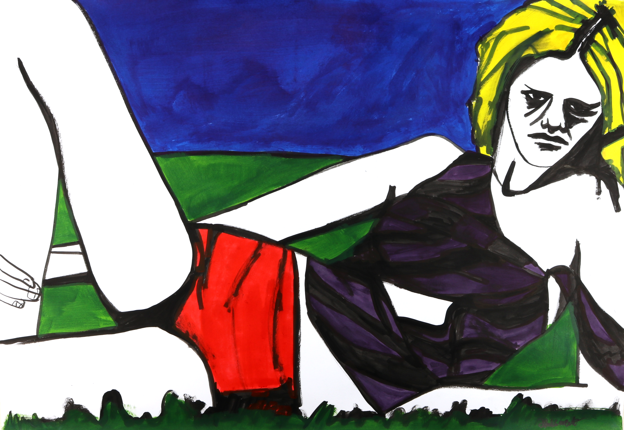 Karen, ink on paper, 101×72 cm