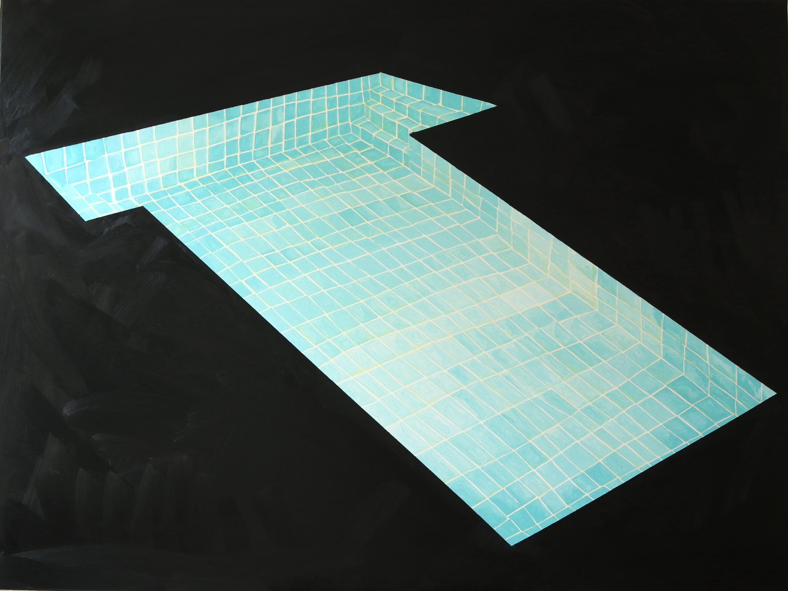 privat pool, oil on canvas, 146x114 cm